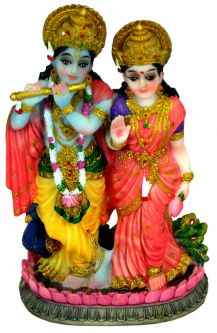 Radha Krishna with peacock 5"